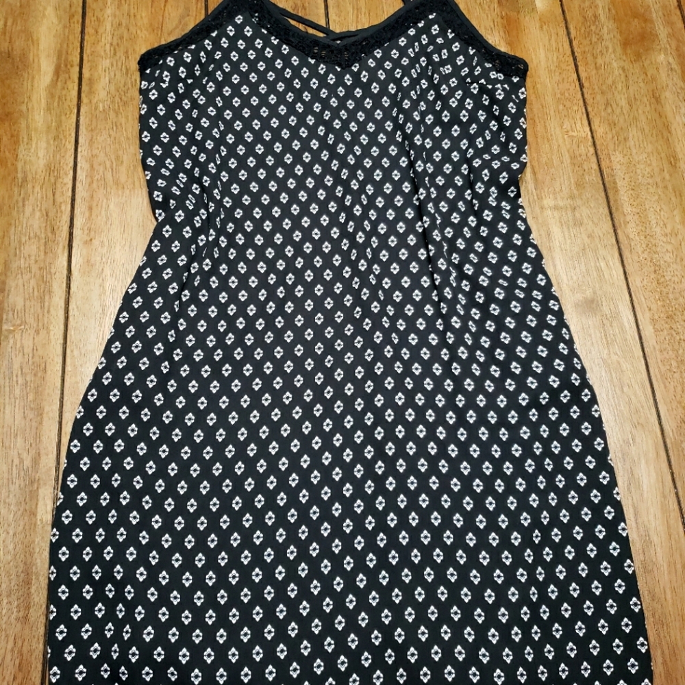 Black patterned sun dress
